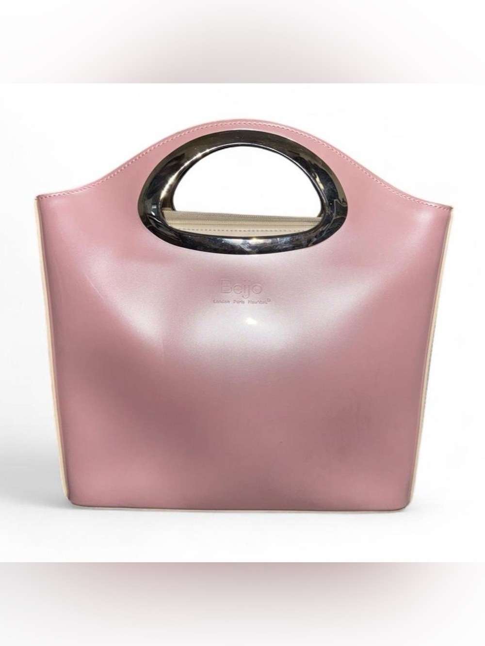 Pink Structured Top-Handle Tote
